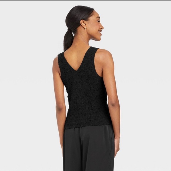 NWT A New Day Black Textured Tank Top - Size M - Picture 2 of 4